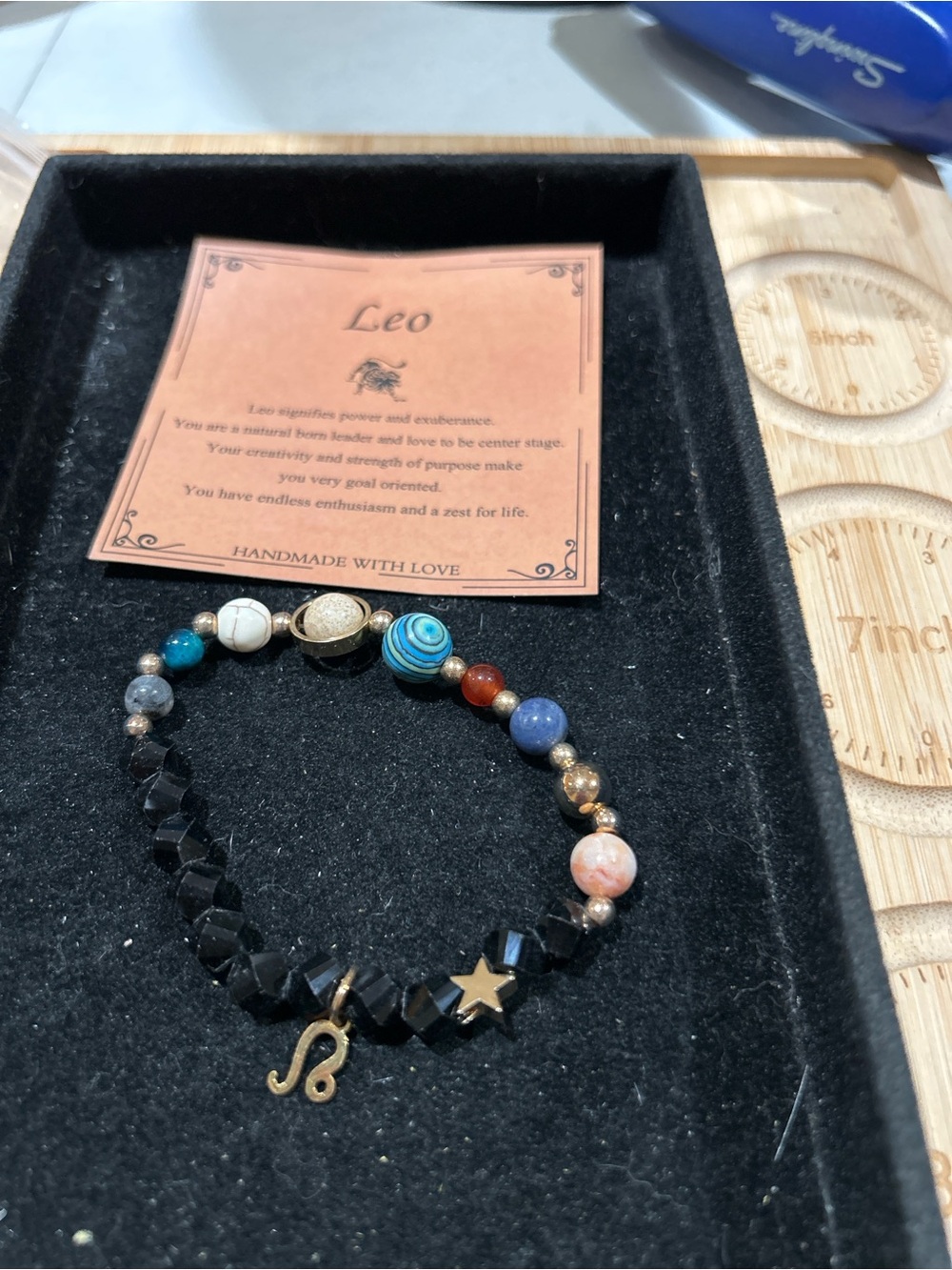 Leo zodiac stretch bracelet